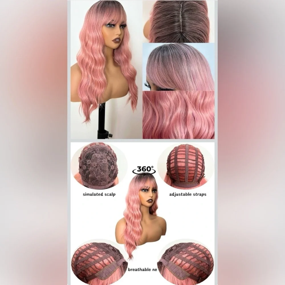 Pink ombré wig never worn